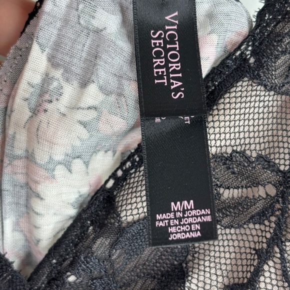 VTG Y2K Victorias Secret Lace Babydoll Tank Top M Floral 90s Fairy Whimsigoth - Picture 6 of 10